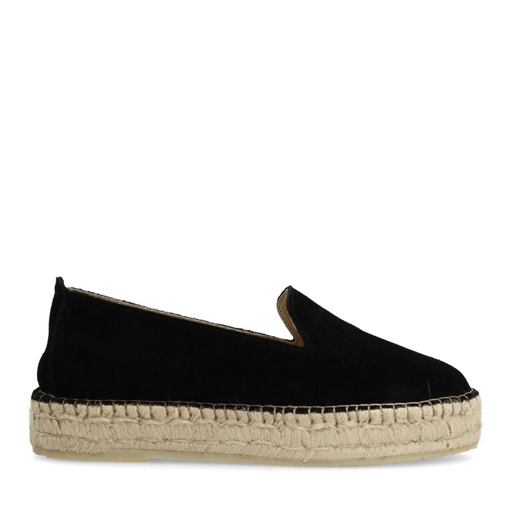 Zwarte suède espadrilles