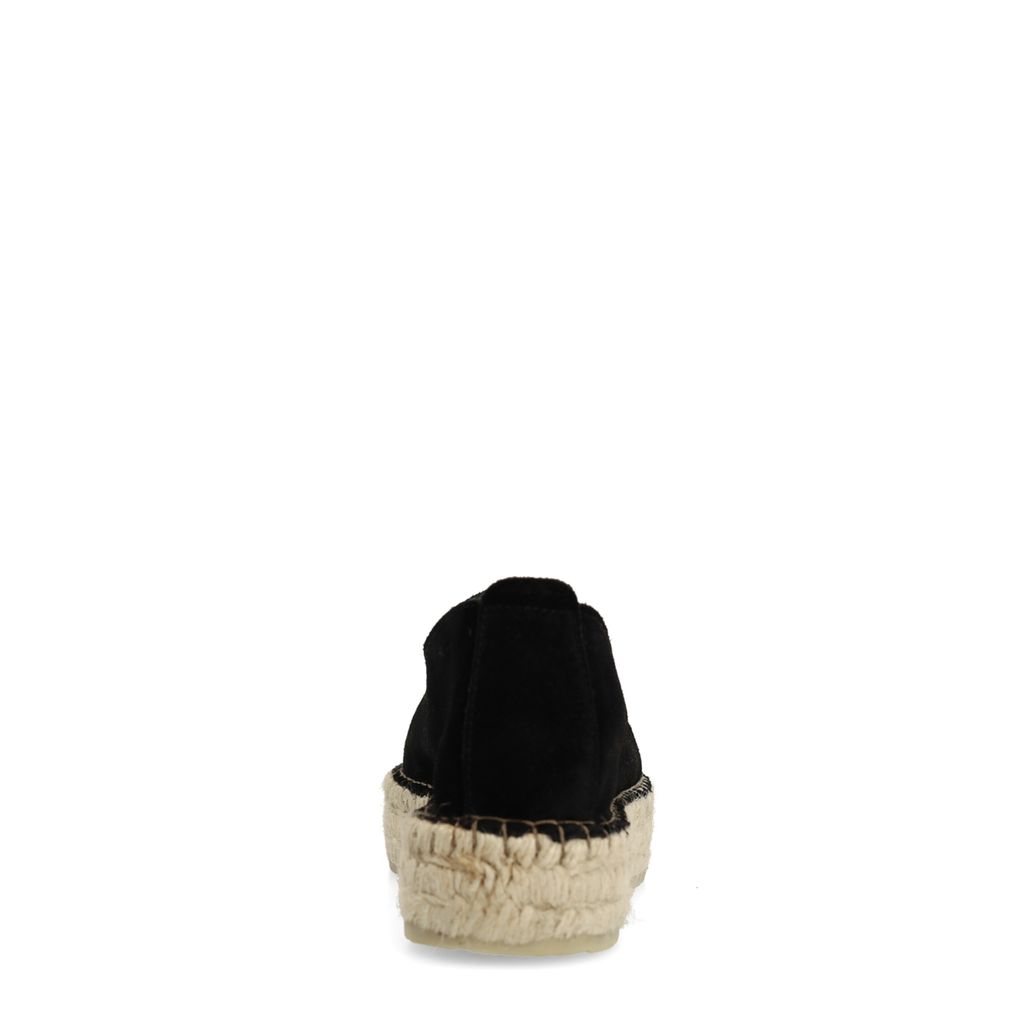 Zwarte suède espadrilles
