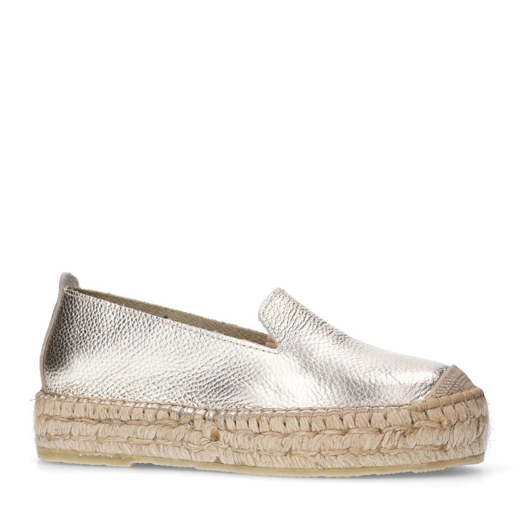 Gouden leren espadrilles