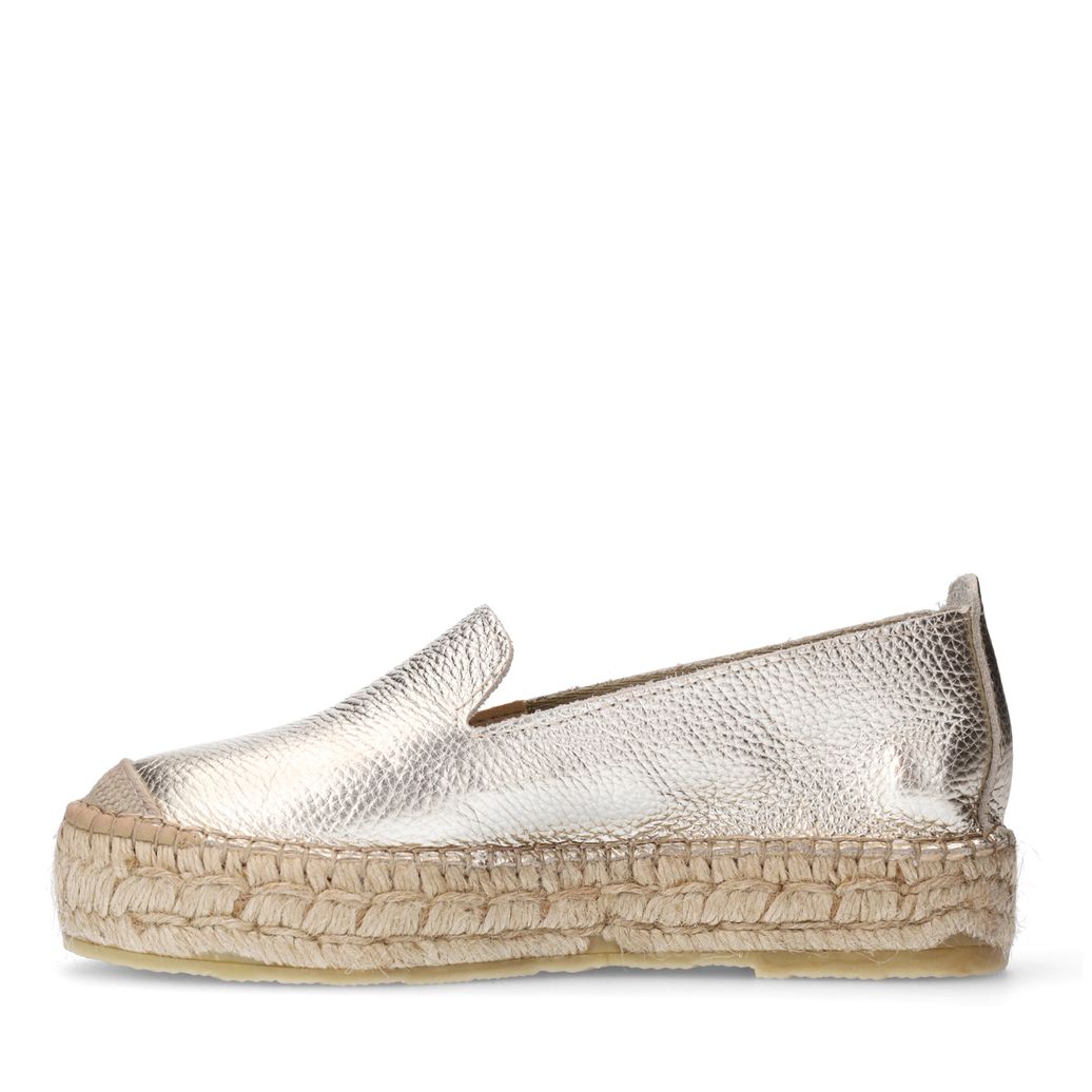 Gouden leren espadrilles