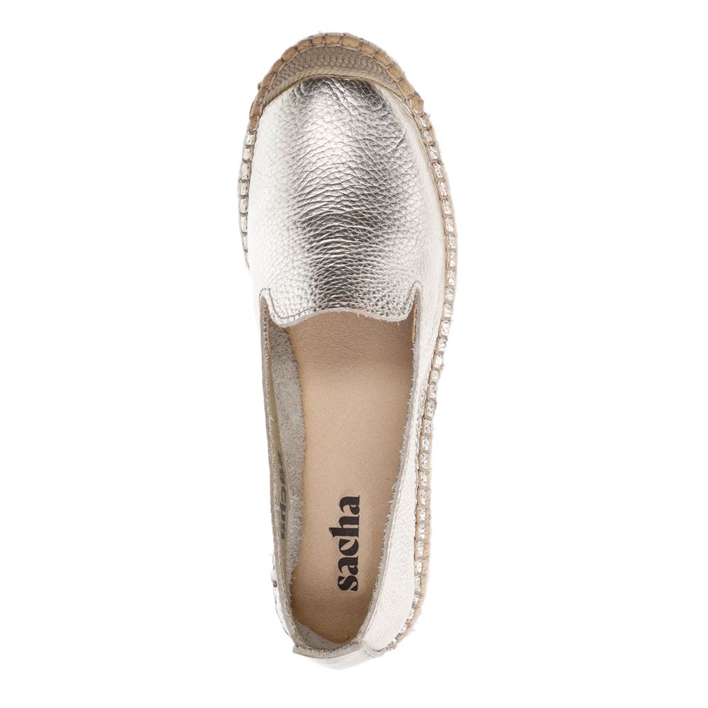 Espadrilles en cuir - doré