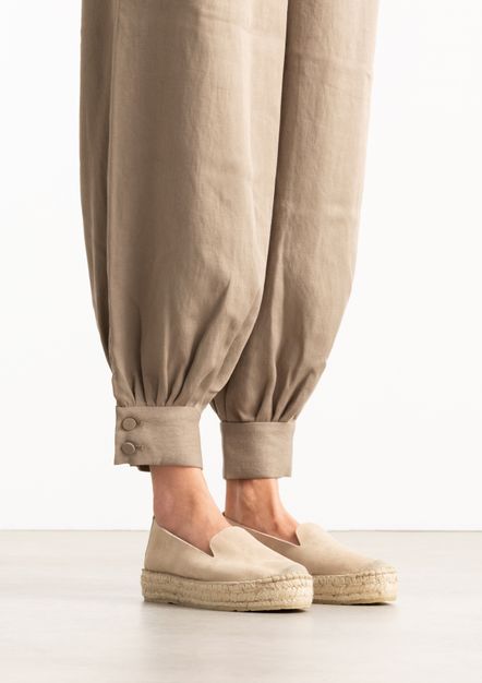 Espadrilles en cuir - doré