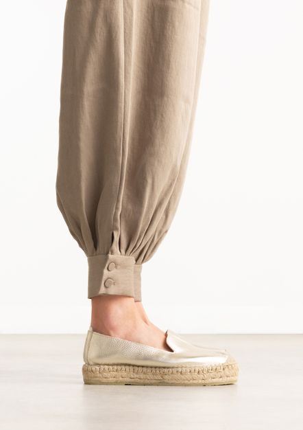 Espadrilles en cuir - doré