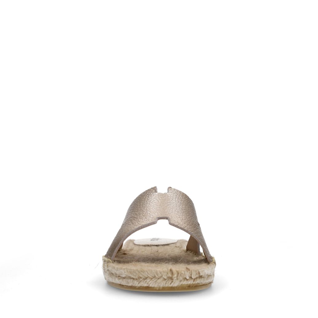 Claquettes en cuir - doré