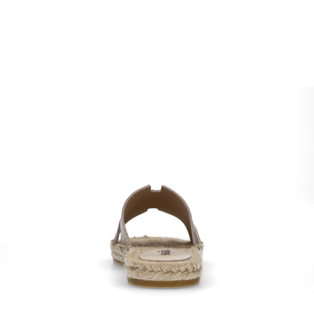 Claquettes en cuir - doré