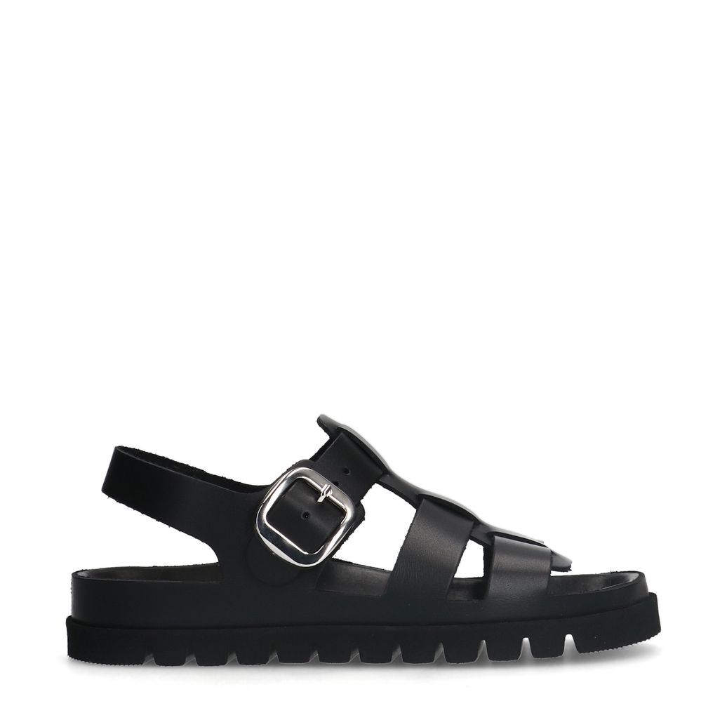 Sandales en cuir - noir