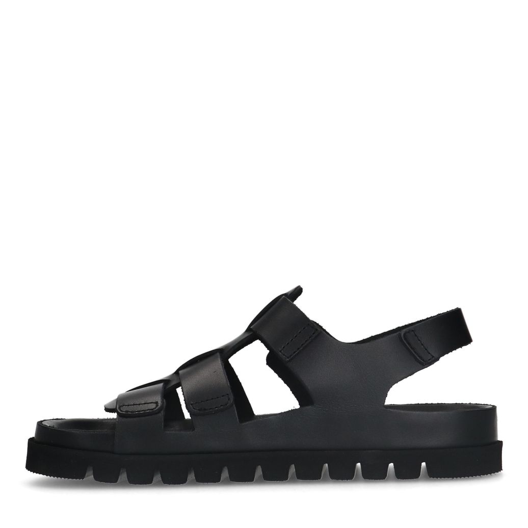 Sandales en cuir - noir