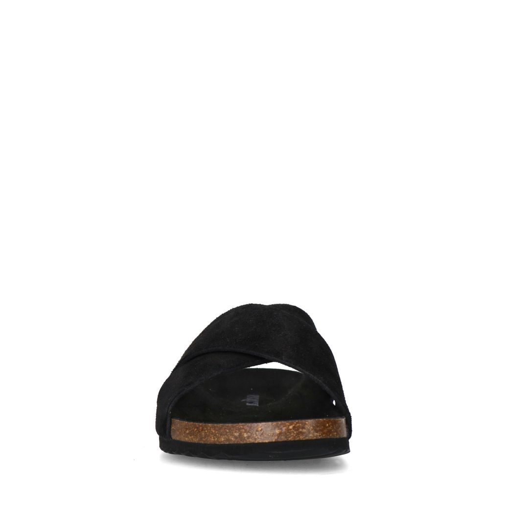 Claquettes en daim - noir