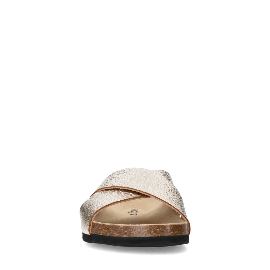 Claquettes en cuir - doré