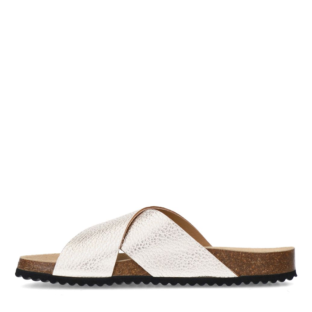Gouden leren slippers