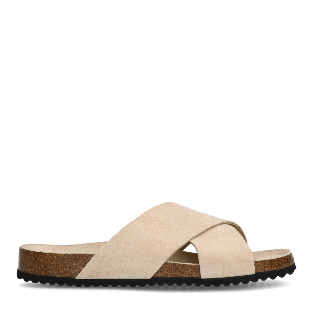 Claquettes en daim - beige
