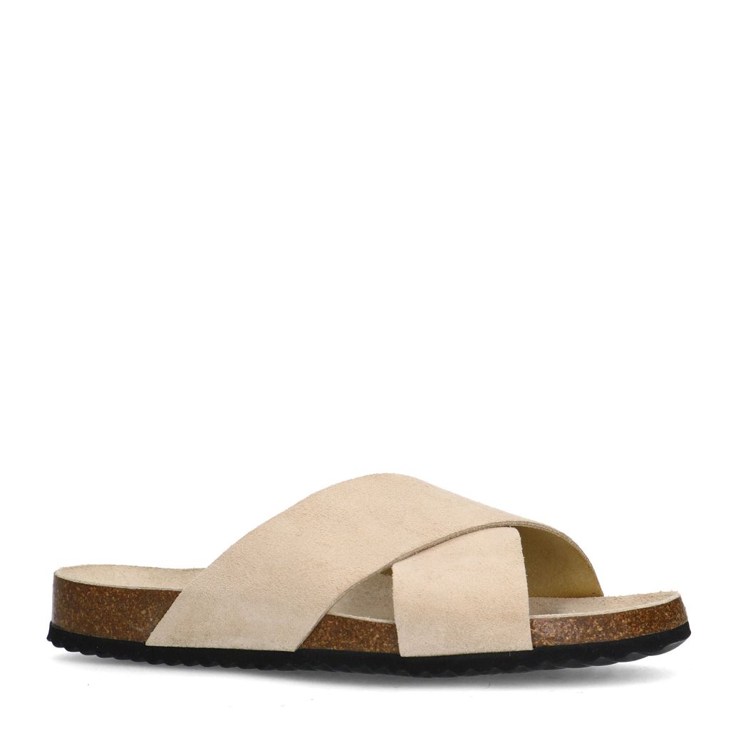 Claquettes en daim - beige