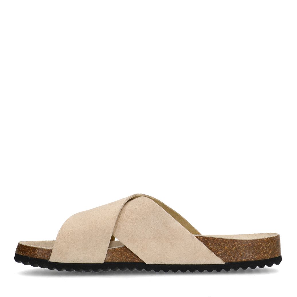 Claquettes en daim - beige
