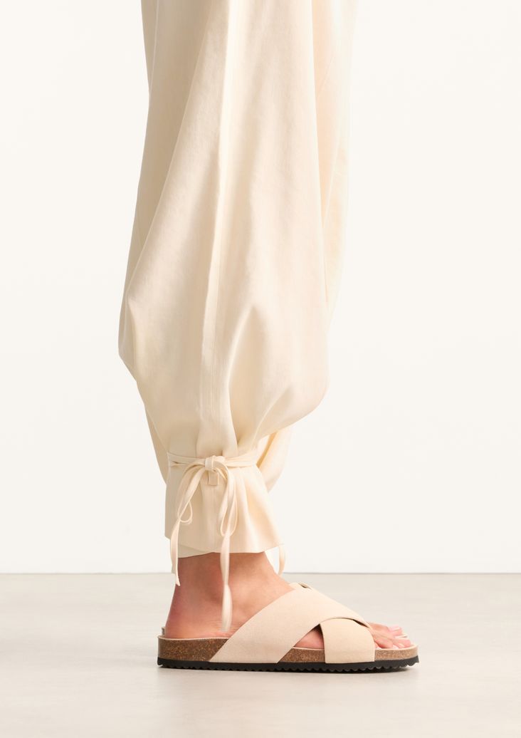 Claquettes en daim - beige