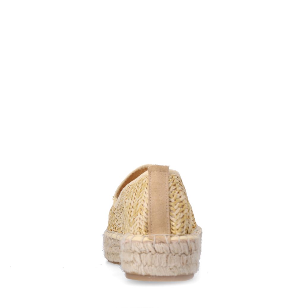 Beige raffia espadrilles