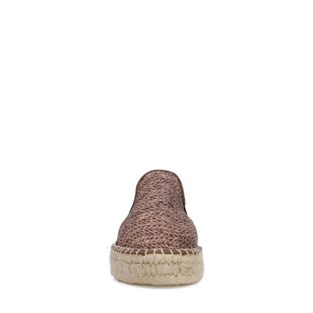 Bruine raffia espadrilles