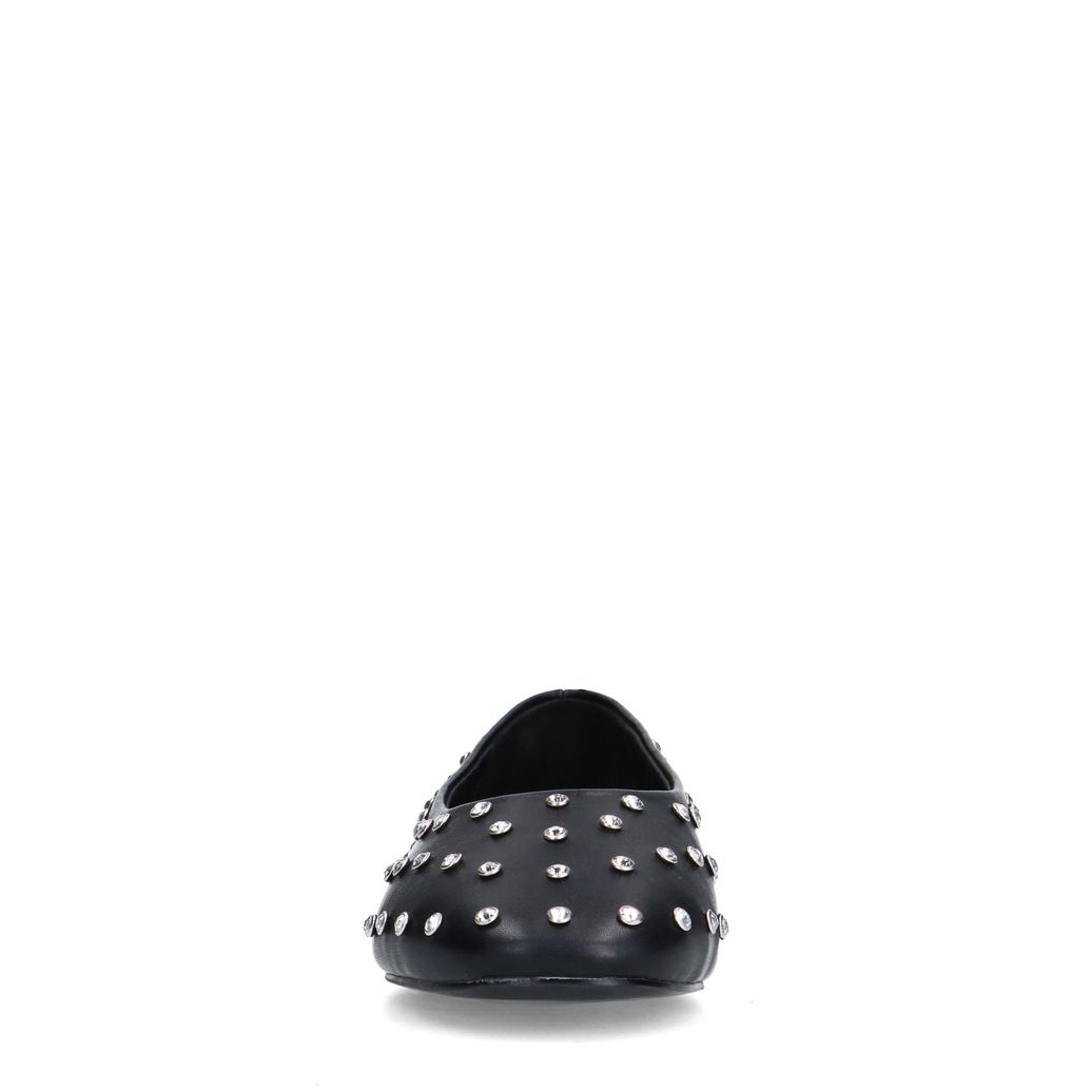 Schwarze Ballerinas mit Nieten