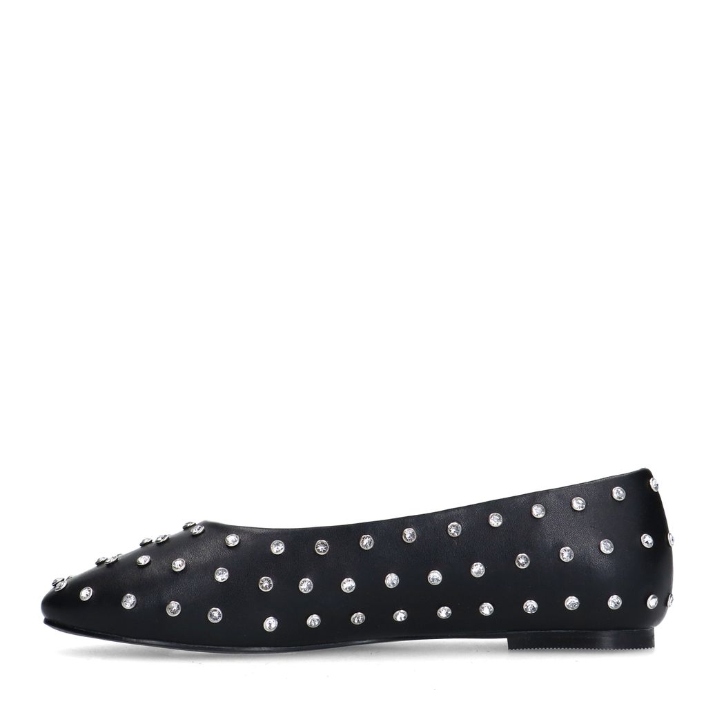 Schwarze Ballerinas mit Nieten