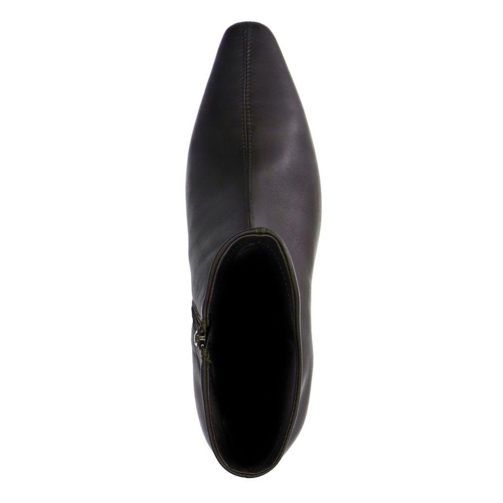 Bottines à talon en cuir - marron foncé