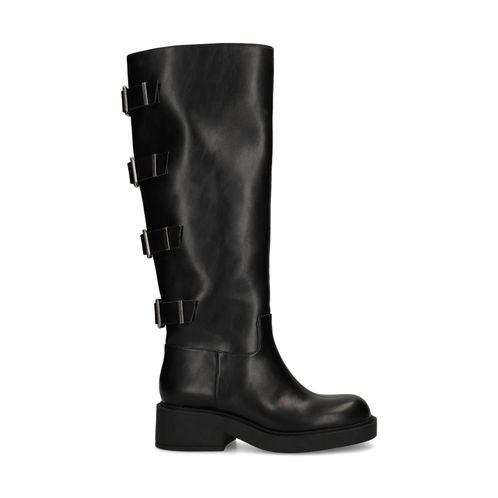 Bottes hautes à boucles - noir
