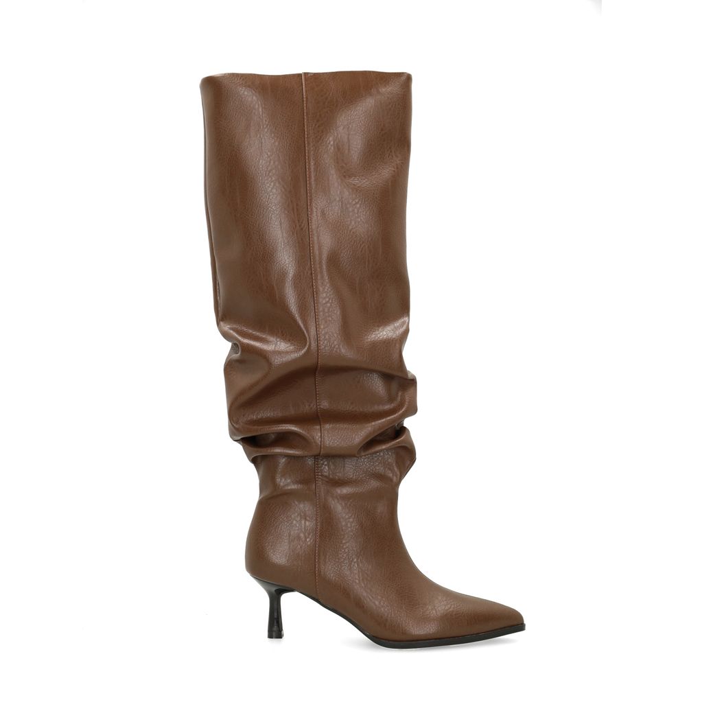 Bottes hautes avec tige large - marron