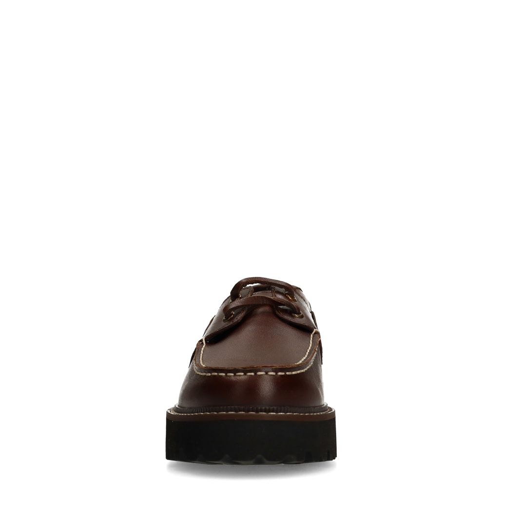 Bruine leren bootschoenen
