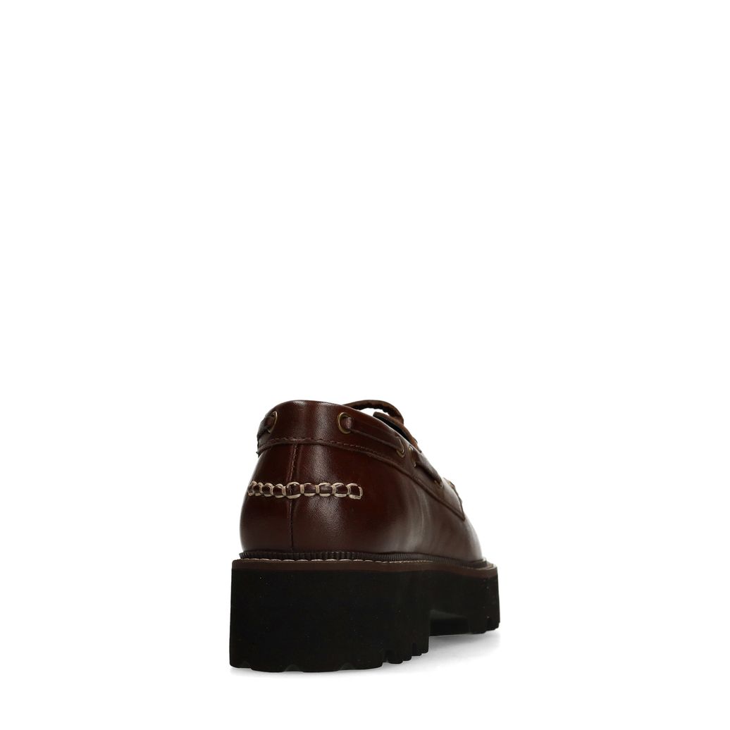 Bruine leren bootschoenen