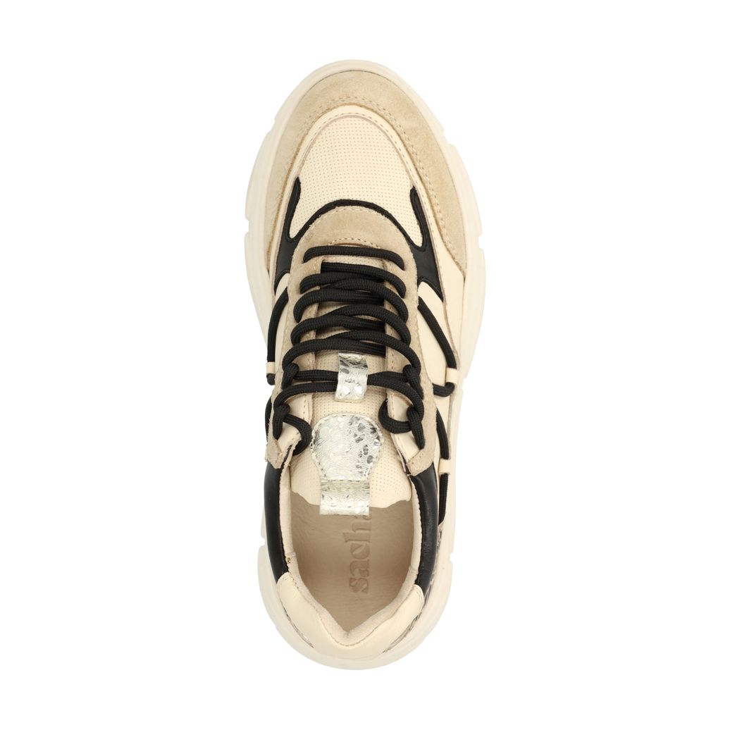 Baskets avec détails imprimé animal - beige