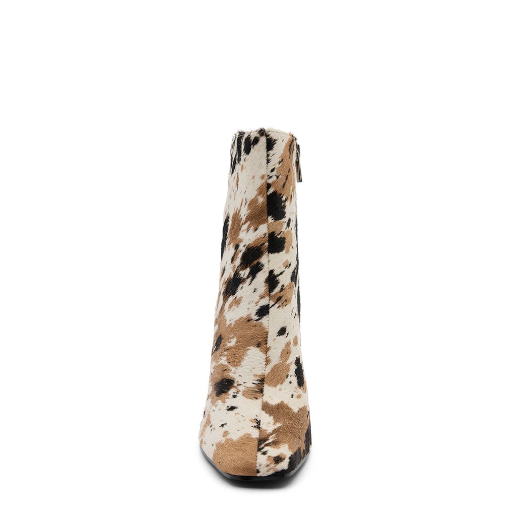Bottines à talon avec imprimé vache