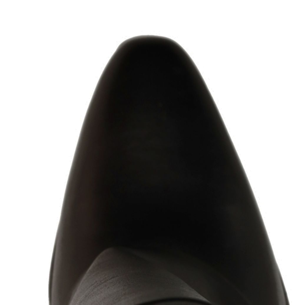 Zwarte leren biker boots met flap