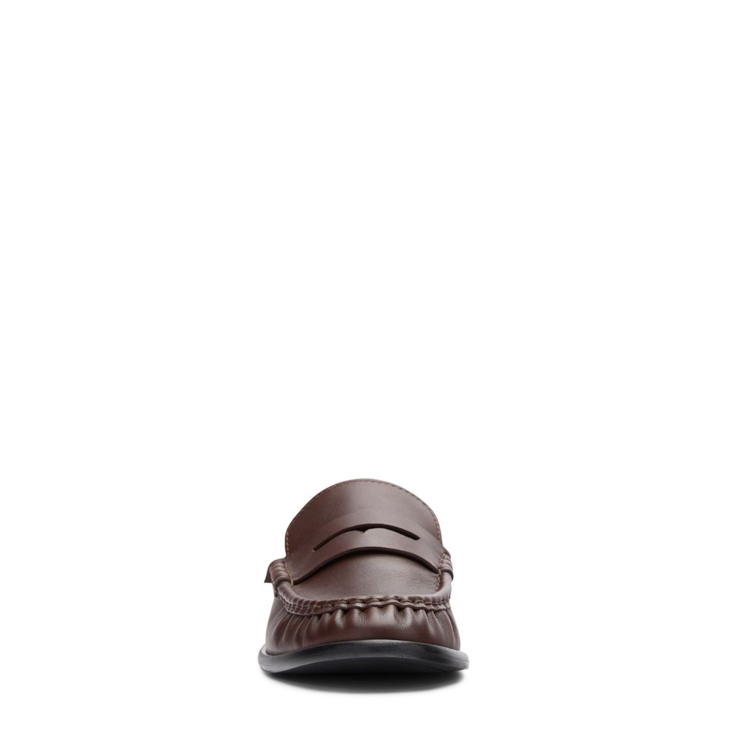 Bruine leren loafers