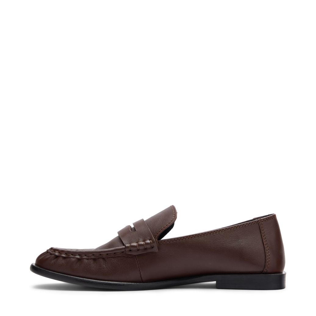 Bruine leren loafers