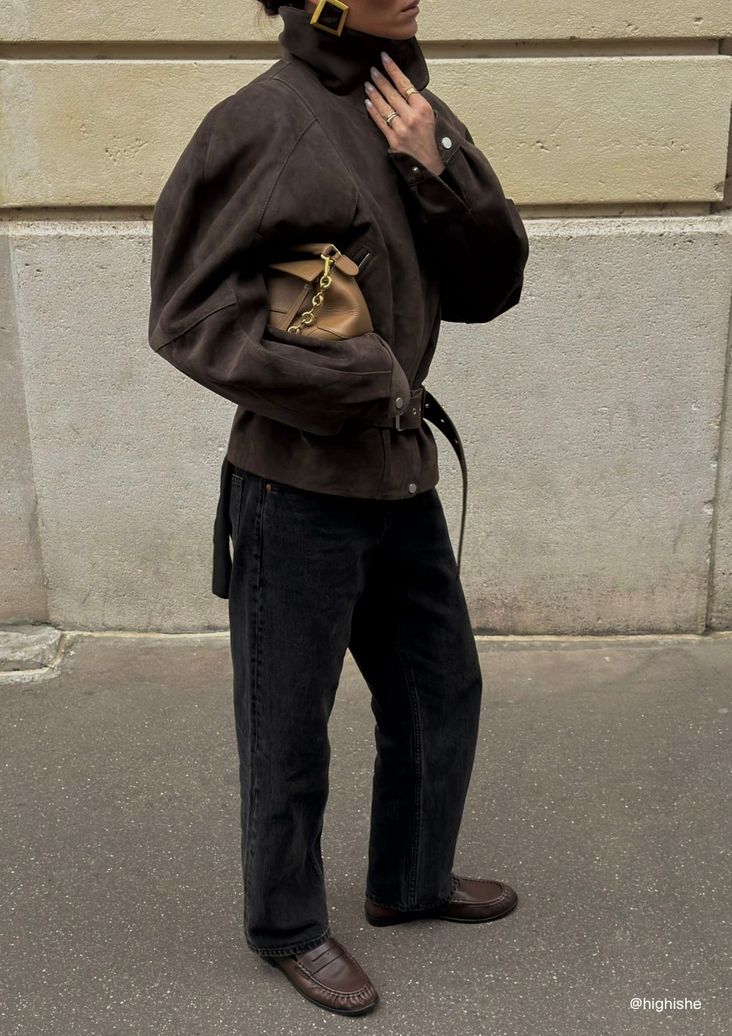 Mocassins en cuir - marron