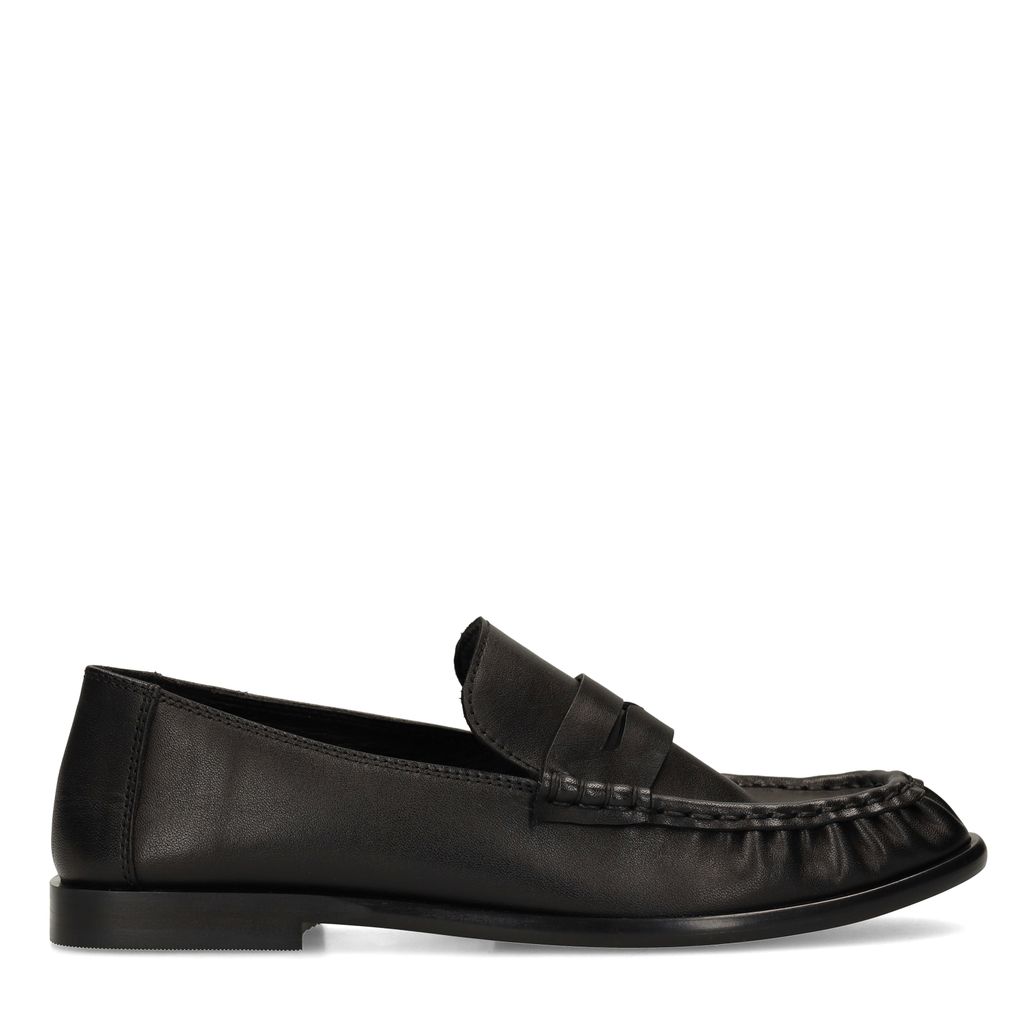 Schwarze Leder-Loafer