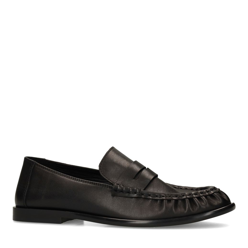Schwarze Leder-Loafer