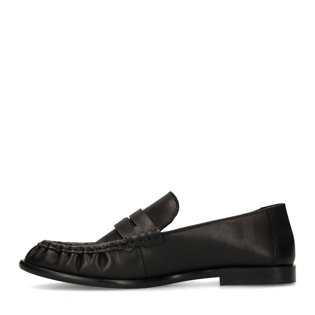 Zwarte leren loafers