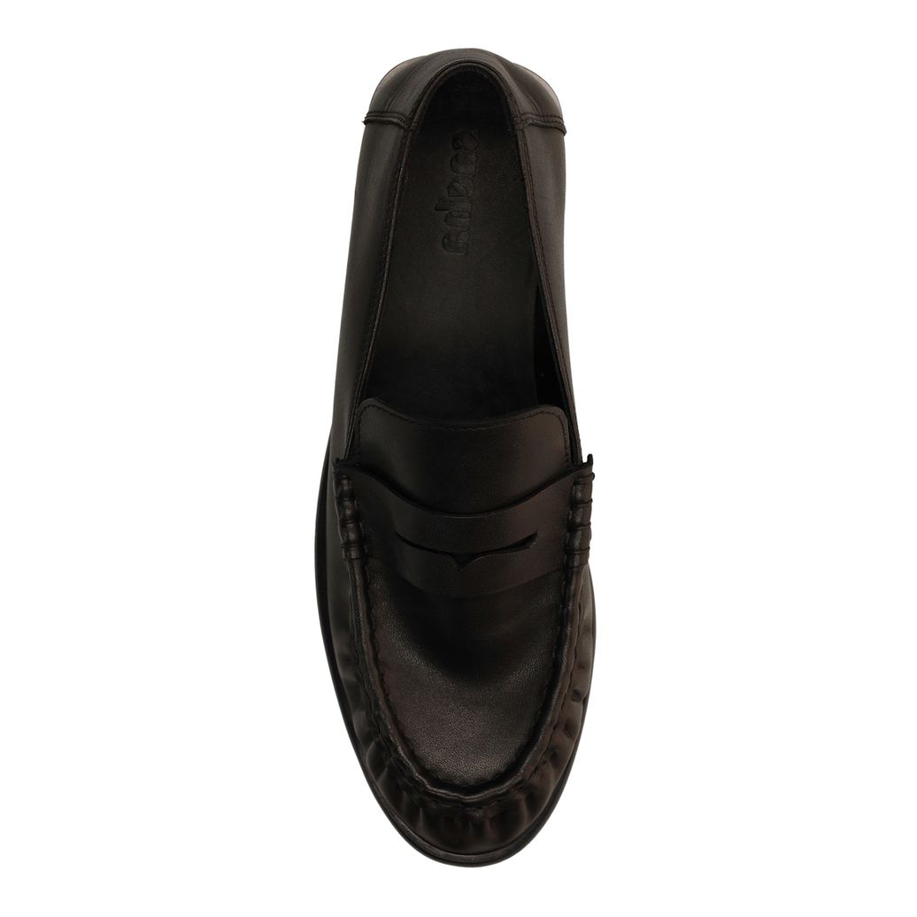 Zwarte leren loafers