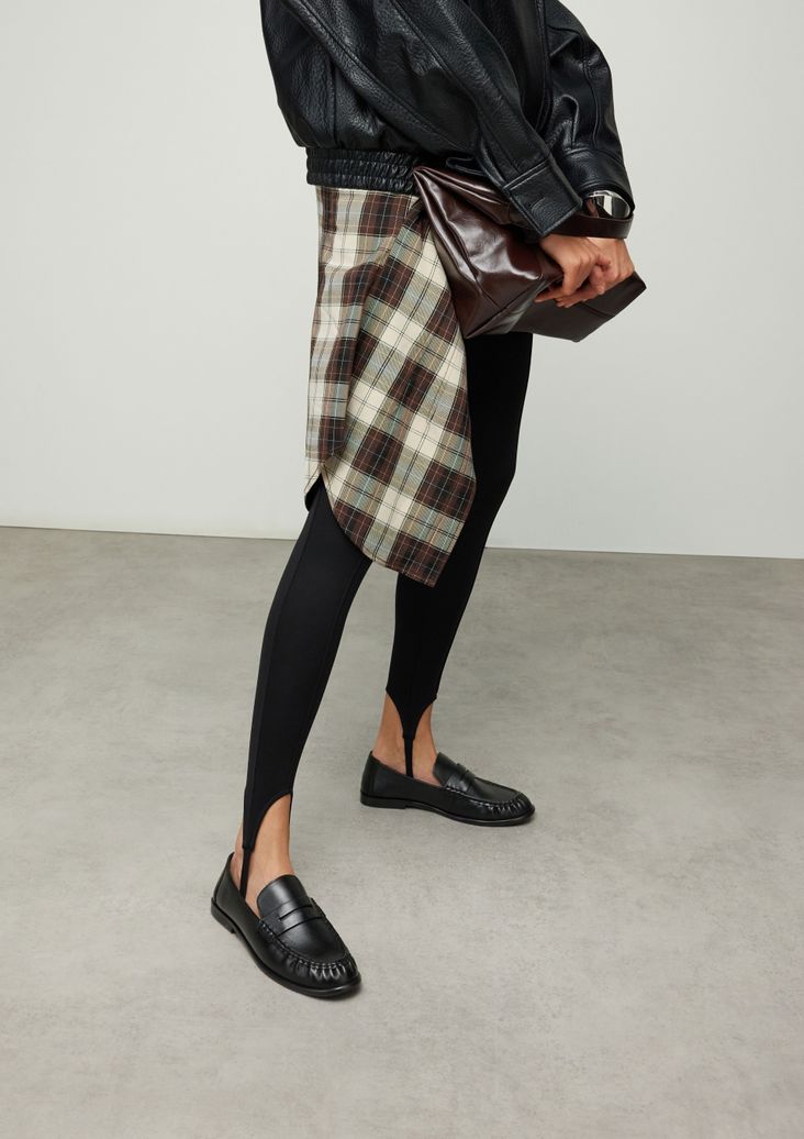 Zwarte leren loafers