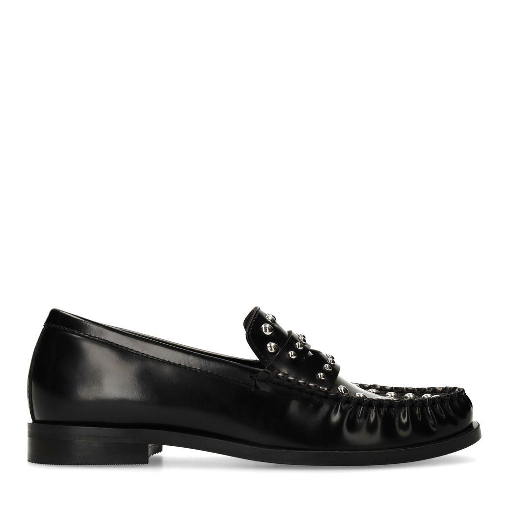 Mocassins en cuir avec clous - noir