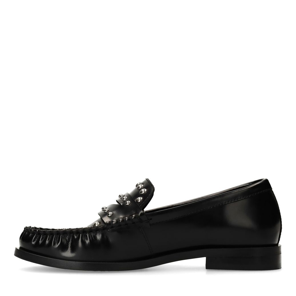 Mocassins en cuir avec clous - noir