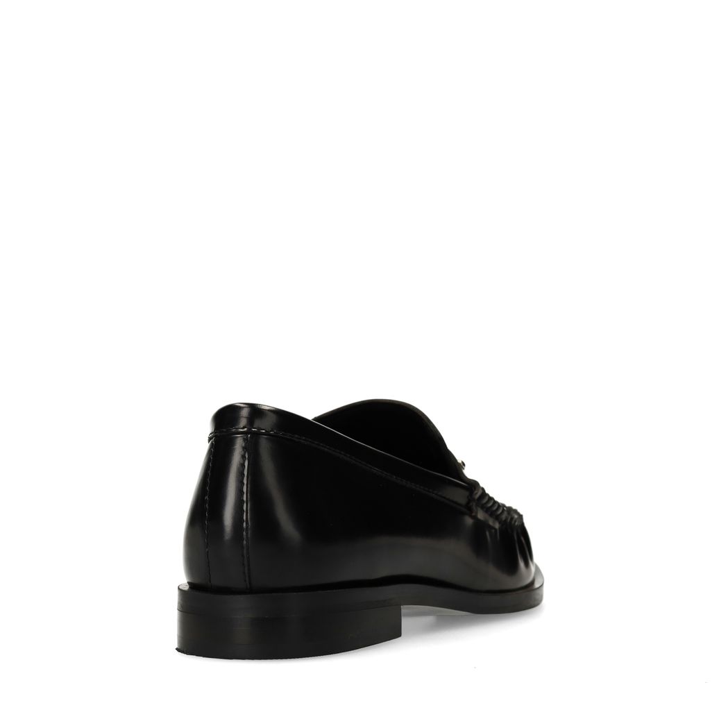 Mocassins en cuir avec clous - noir