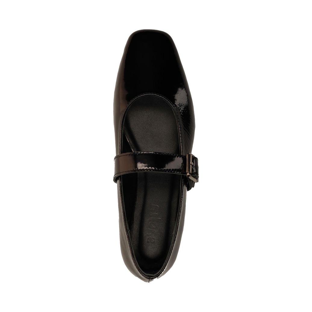 Ballerines en cuir avec boucle - noir