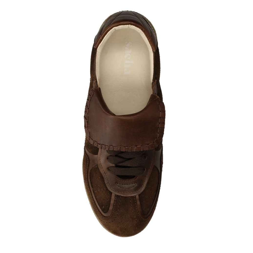 Bruine suède sneakers