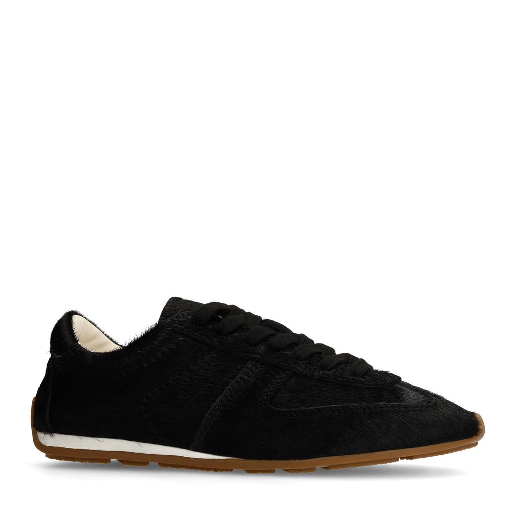 Schwarze Pony-Hair-Sneaker