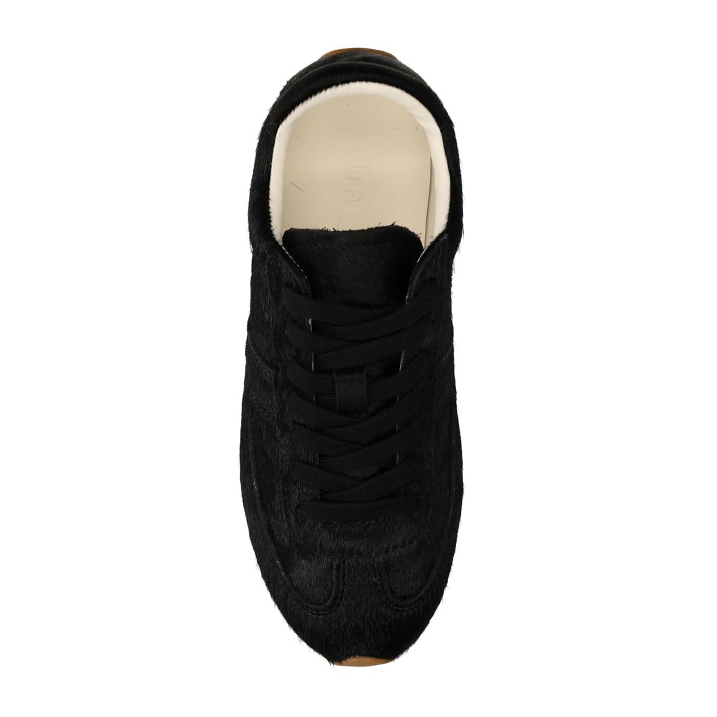 Schwarze Pony-Hair-Sneaker