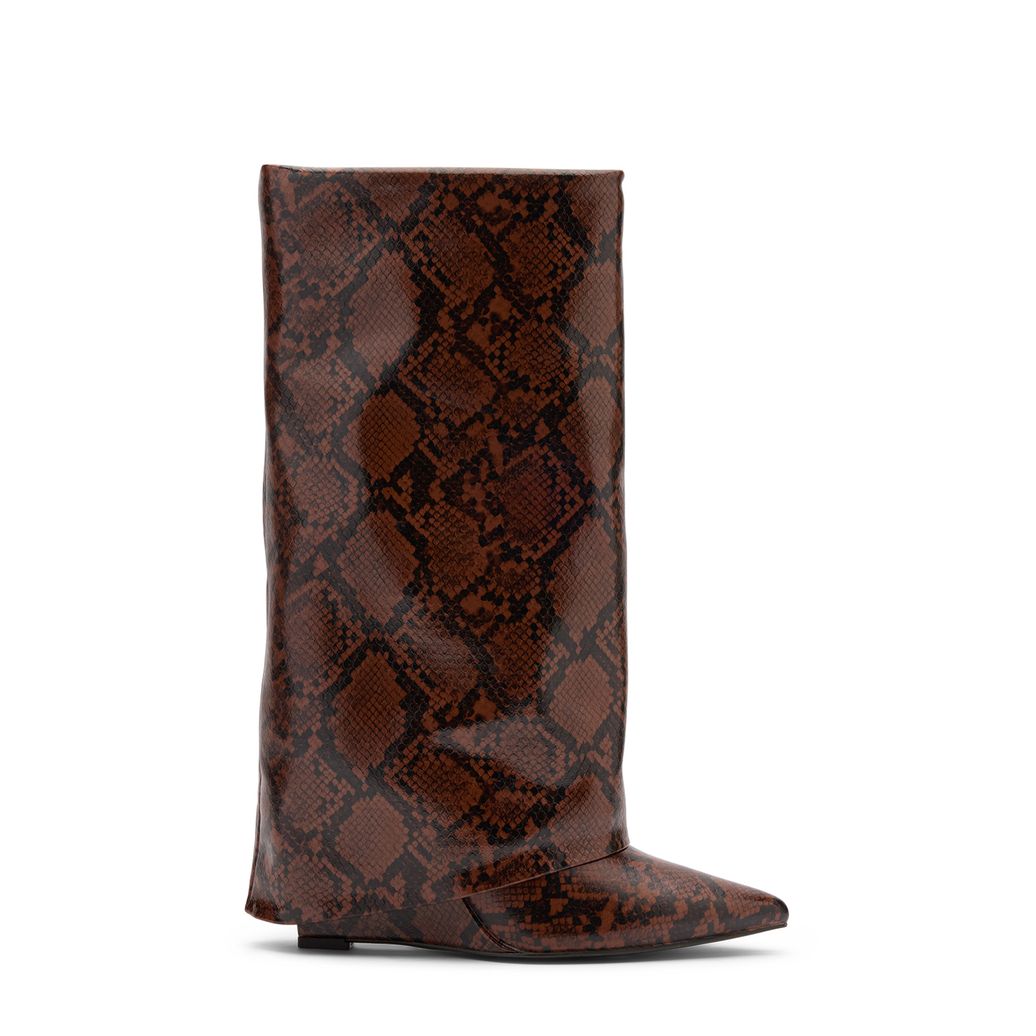 Snake hoge sleehak laarzen met flap