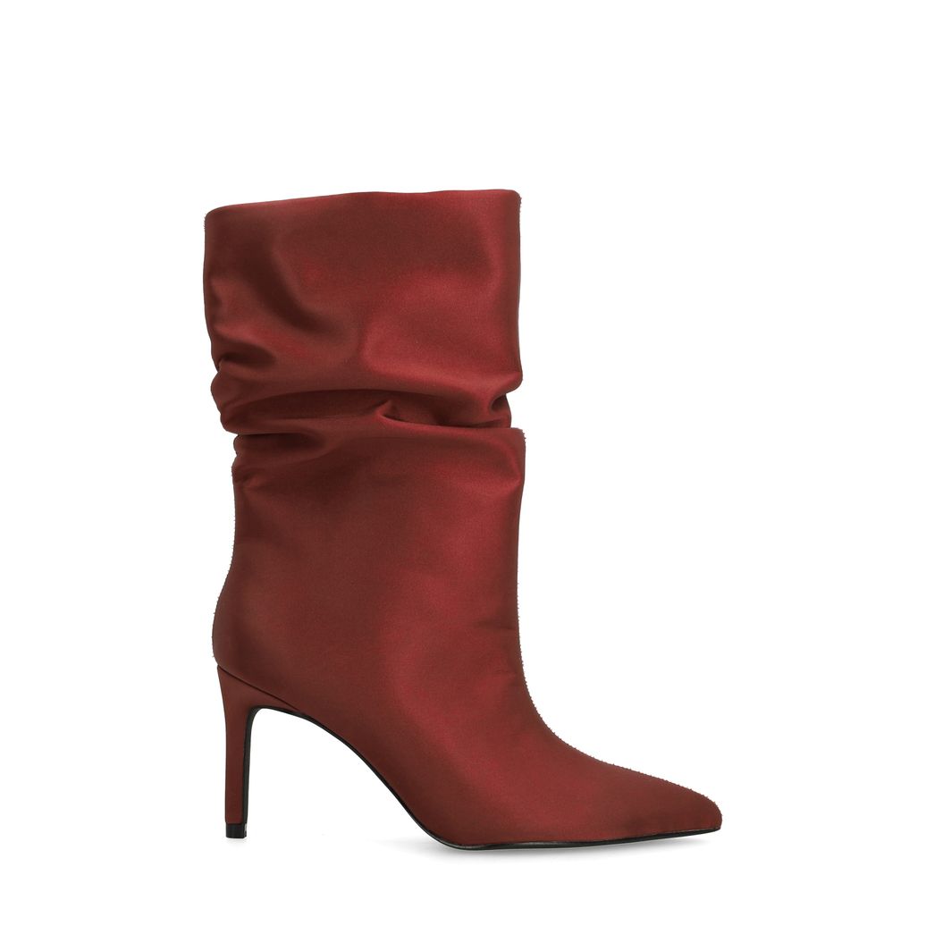 Rote Stiefeletten mit Absatz