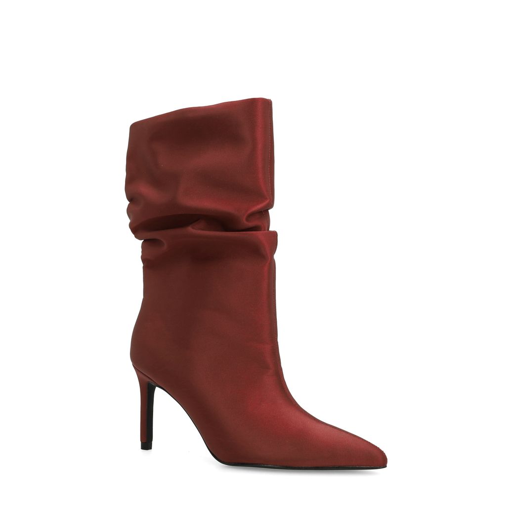 Rote Stiefeletten mit Absatz