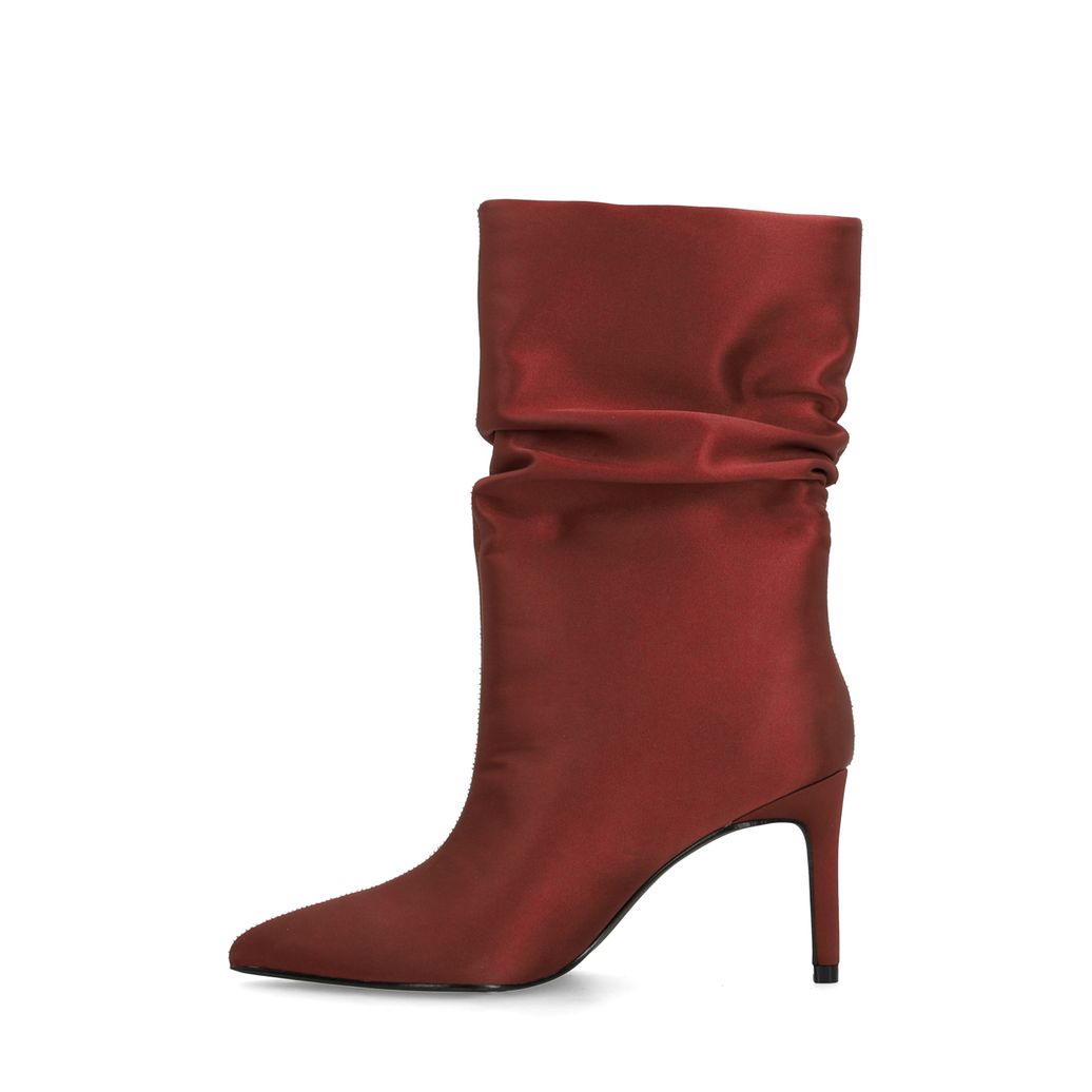 Rote Stiefeletten mit Absatz