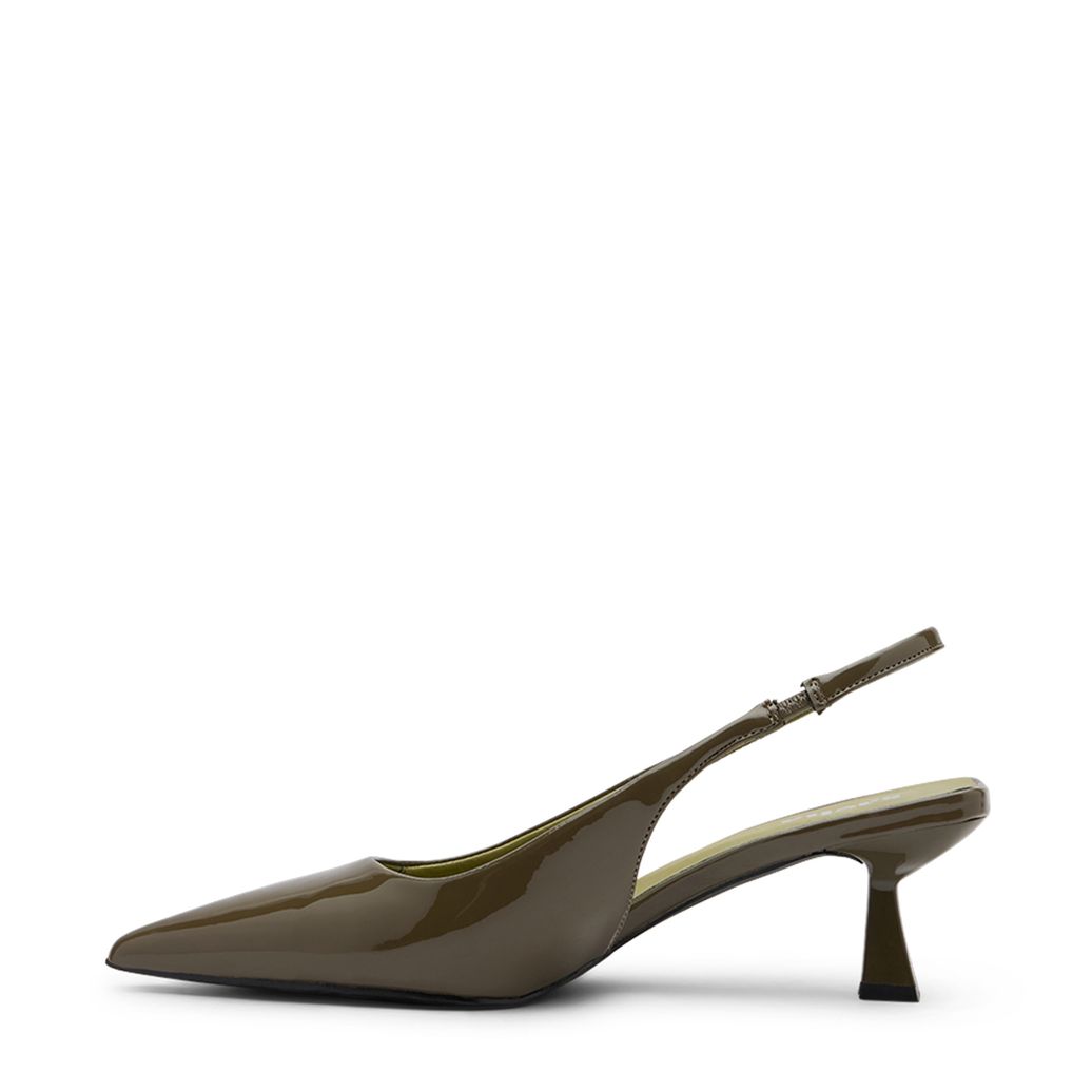 Escarpins slingback vernis - vert